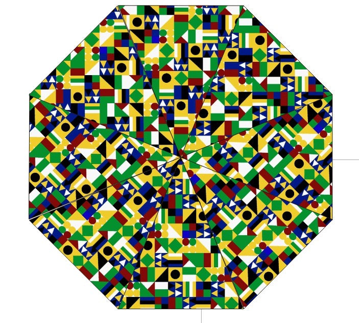 TIMO AFRICAN PRINT UMBRELLA