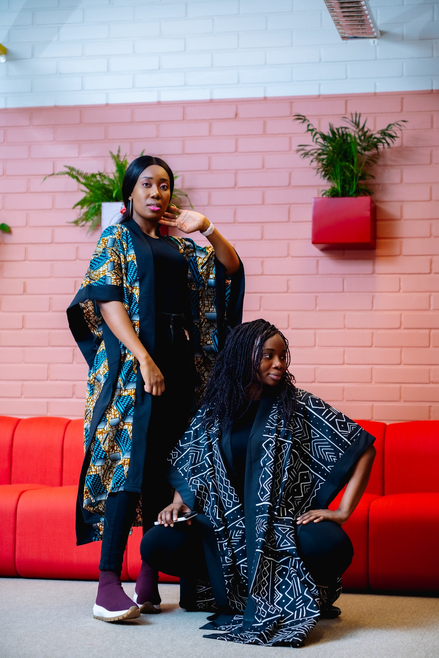 MEERA PONCHO KIMONO TRIBAL PRINT