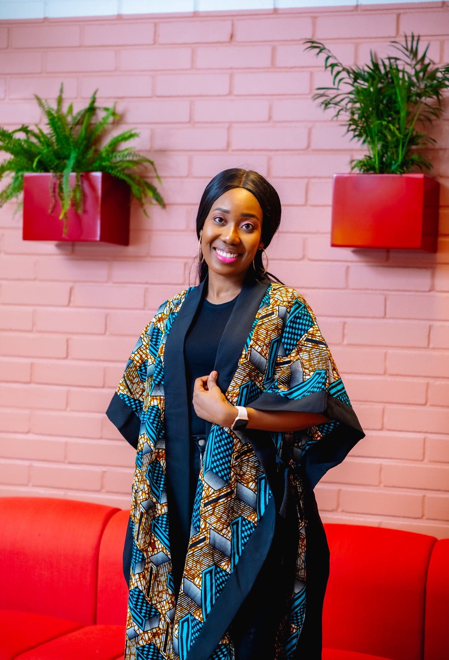 MEERA PONCHO KIMONO TRIBAL PRINT