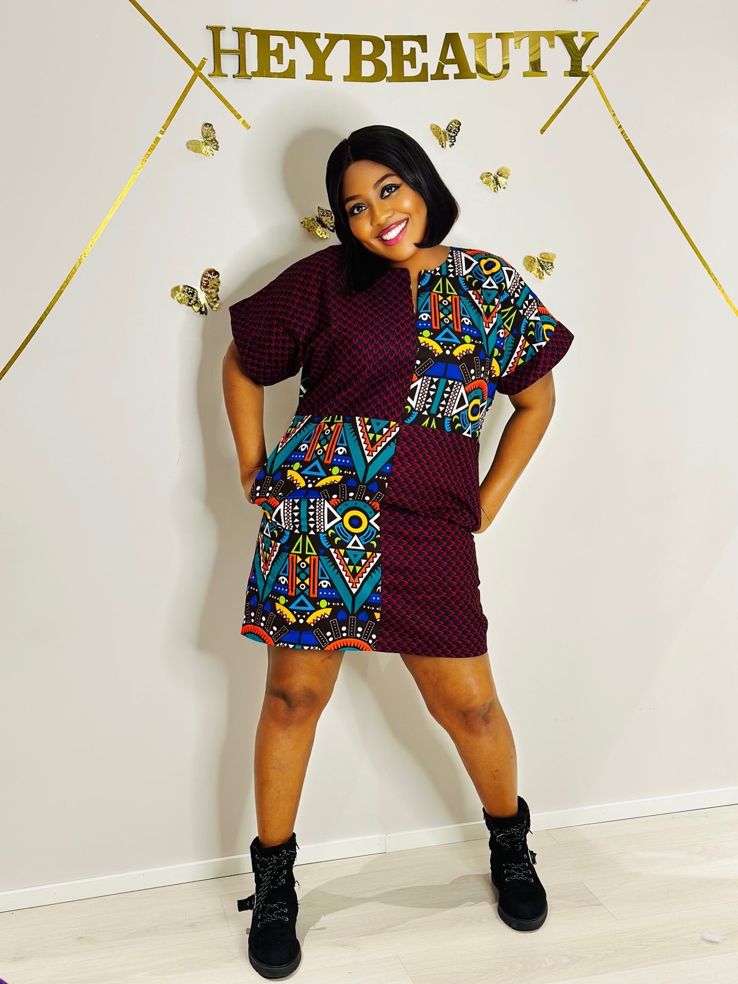 TANI MIX SHIFT DRESS