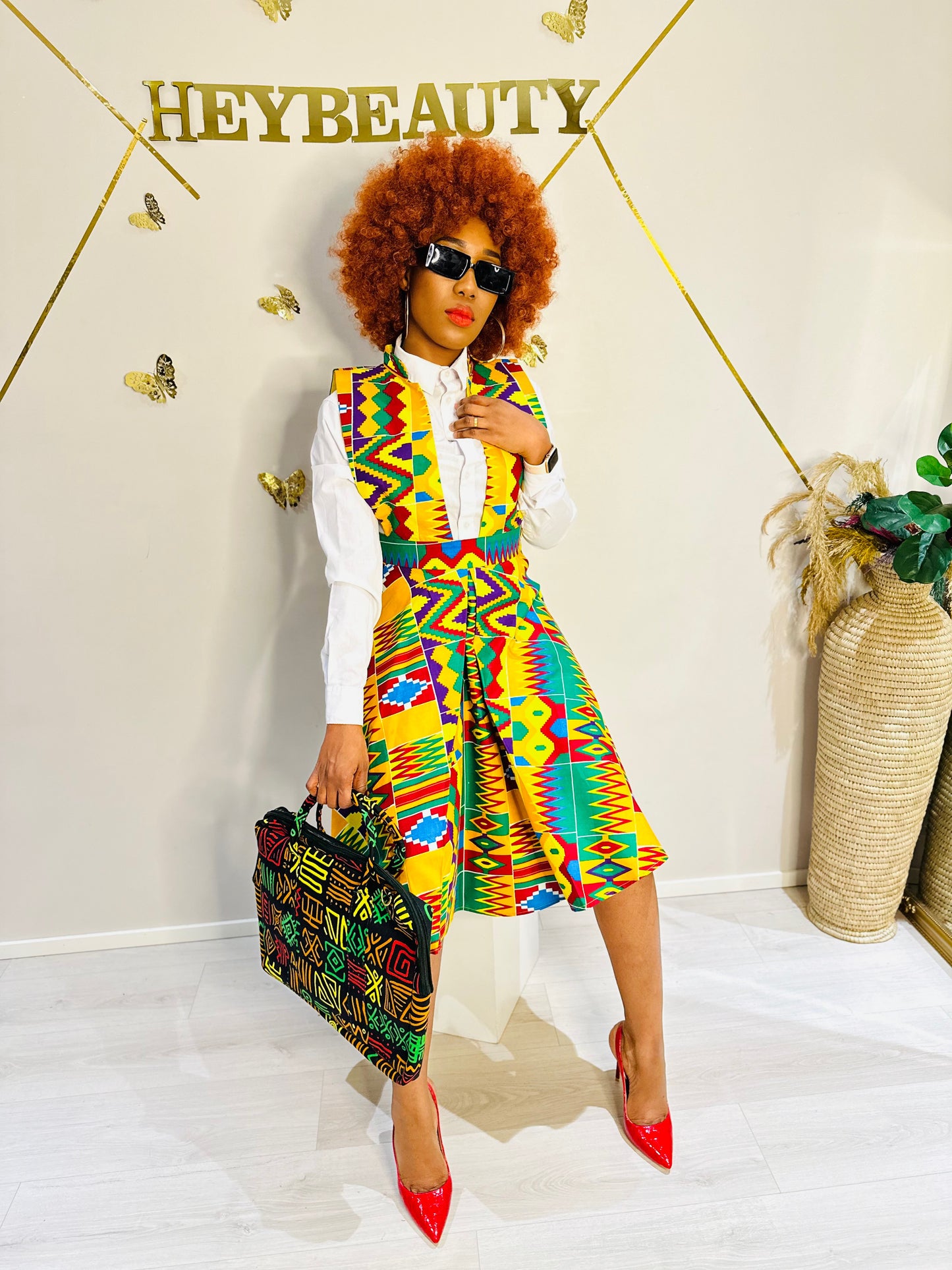 VERA PINAFORE KENTE DRESS