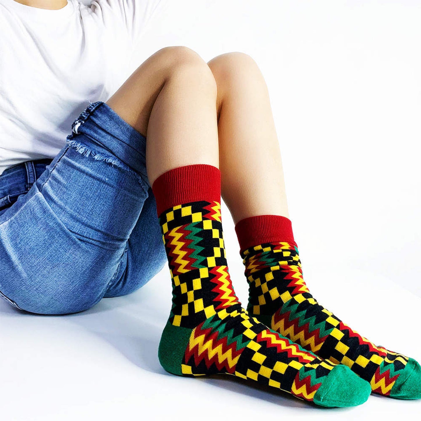 TRENDY AFRICAN PRINT SOCKS