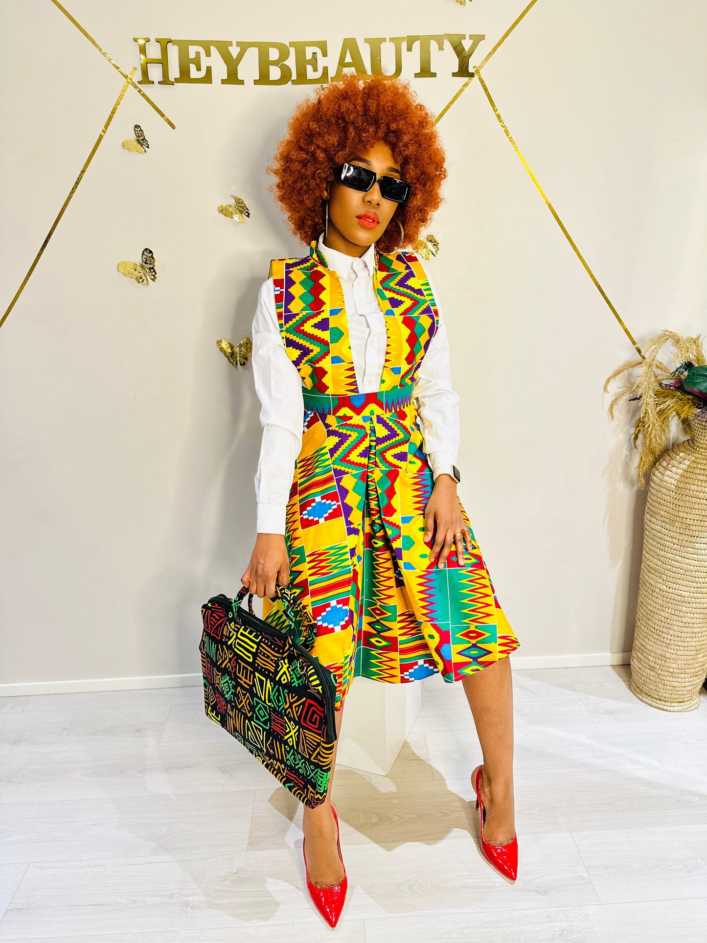 VERA PINAFORE KENTE DRESS