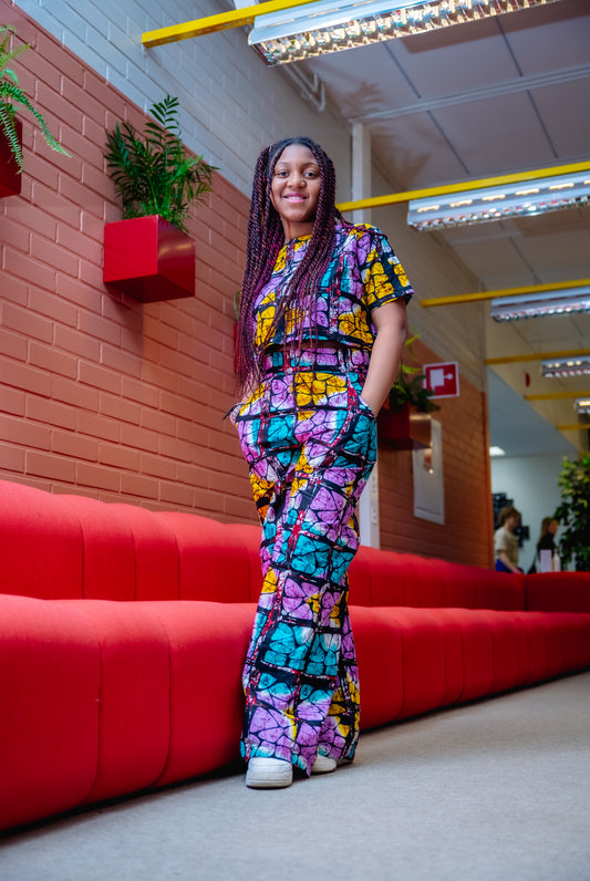 TONES TWO PIECE CROP TOP AND PANTS