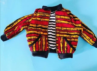 DELIGHT KIDS AFRICAN PRINT BOMBER JACKET